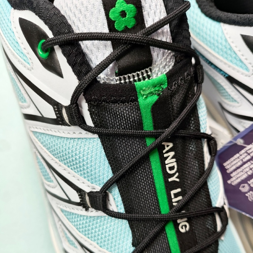 Salomon Sneakers in Light Blue, Black & Green - Picture 5 of 7